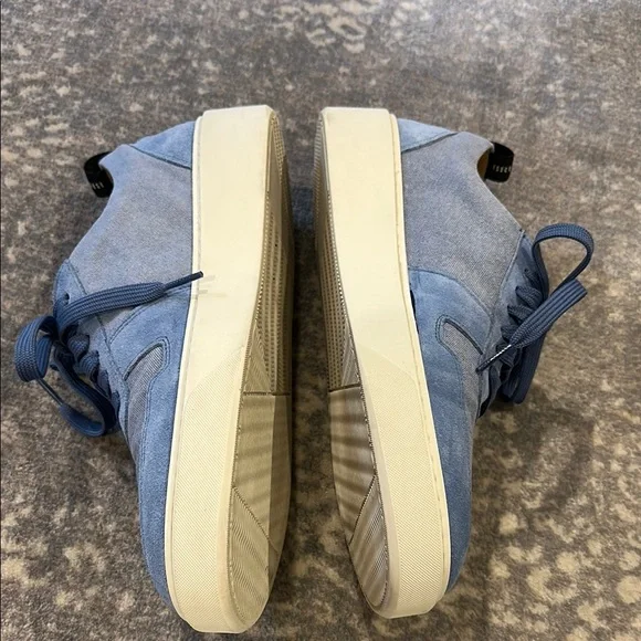 Men's BRUNOMAGLI Blue Suede and canvas Sneakers size 10.5